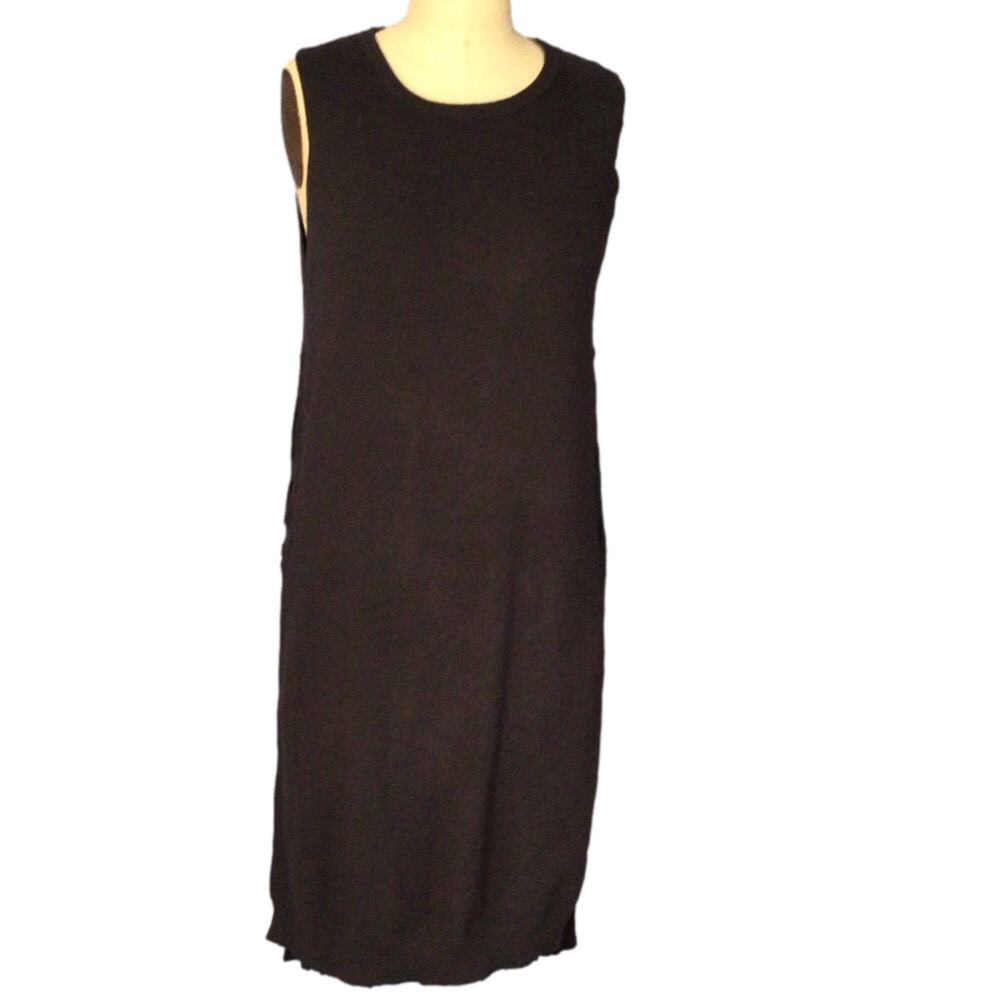 MER-SEA Anywear Open Tunic Sleeveless Gray Knit Sweater S/M